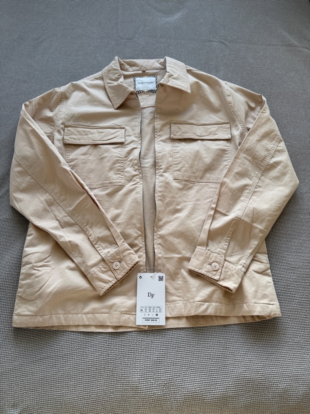 Denim & Flower Beige Lightweight Jacket